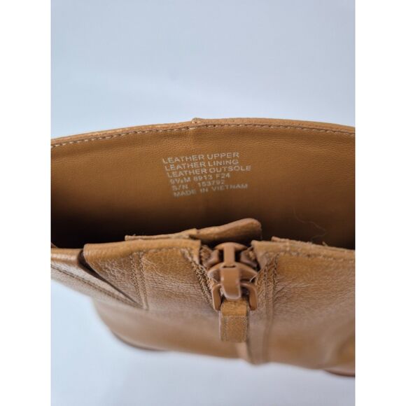 Tory Burch Women's Brown Brooke Stamped Heel Leather Bootie Size 9.5 US - Picture 7 of 7